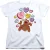 Scooby Doo Nauwsluitend T-shirt met hartjesprint voor dames (Wit)