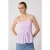 TRENDYOLMİLLA Dames Paars Effen Mouwloos Peplum Blouses