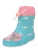 BECK Regenlaarzen ‘Kätzchen’  ecru / turquoise / grijs / rosa