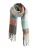 Next Sjaal  crème / donkerblauw / bruin gemêleerd / oranje
