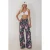 Geprinte Wijde Pantalon met Touwtjes