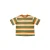 Gestreept kort dames-T-shirt Olaf Hussein Face