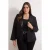 Trendyol Curve Dames Zwart Effen Lang Getailleerd Grote maten Blazers