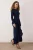 TRENDYOLMİLLA Dames Donkerblauw Effen Maxi Lang Stijlvol/Avond Bodycon Jurken