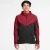 Nike Heren-hoodie met ritssluiting en chevronpatroon (Rood, Zwart)