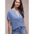 Street One Dames Shirt met overhangende schouders in tuniekstijl in Blauw