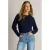Ivy Beau gebreid vest – donkerblauw