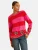 love & roses Trui  beige / donkerroze / rood / zwart