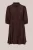 WE Fashion – Dames jurk met structuur – Curve – Regular fit – Donkerbruin –  Plus Size