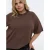 ONLY CARMAKOMA gebreide trui Plus Size – donkerbruin