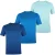Donnay Effen T-shirt met ronde hals voor heren (set van 3) (Tealblauw/Turkooisblauw/Donkerblauw)