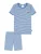 SCHIESSER Nachtkledij ‘ Natural Cotton ‘  blauw / wit