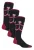 Heat Holders – 3 paar Ultra Lite skisokken voor heren – Zwarte Fairisle