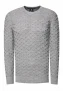 Chunky patroon effen kleur trui met ronde hals