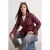 TRENDYOLMİLLA Dames Bordeaux Effen Lang Regular fit Grote maten Trenchcoats