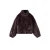 Mango Kids imitatiebont winter faux fur jas – donkerrood