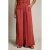 LOLALIZA linnen high waist wide leg fit broek – roodbruin