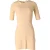 Chloe mini-jurk met ronde hals in pastelgeel polyester