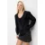 Rimpelende V-halsblouse met knoopsluiting