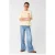 Shoeby wide leg jeans met plooien – lichtblauw