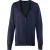 Premier Dames/dames knoop door V-hals gebreid vest met lange mouwen (Marine)