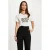 Morgan T-shirt ecru met pailletten