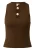 QS Gebreide top  donkerbruin