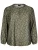 Zizzi Blouse ‘Caava’  donkergroen / wit
