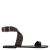 Mango leren sandalen – donkerbruin