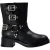 Steve Madden Motorlaarzen voor dames van kalfsleer met blokhak (Zwart)