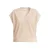 comma mouwloze top met linnen beige