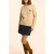 ICode Beige Stand-up Collar Sweater With Heart Motif