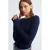Dames Geribde Boot Hals Langsleeve Blouse