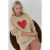 Geprinte Ronde Hals Verhoogde Sweatshirt