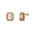 Lucardi Oorbellen ‘Vintage’  goud / pink / transparant