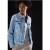 Street One Dames Denim jack in gebleekte look in Blauw