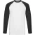 Fruit of the Loom Heren Valueweight Baseball T-shirt met lange mouwen (Wit/zwart)
