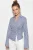 Getailleerde gestreepte poplin blouse met strikdetail
