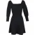 Sandro Ornela mini-jurk met smockwerk in zwarte viscose