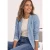 Eenvoudige blazer in effen kleur
