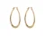 Club Manhattan oorbellen Oval Hoops goudkleurig
