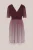 WE Fashion – Dames plisséjurk met glittergaren – Regular fit – Aubergine –