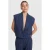 Alix the Label gilet met krijtstreep – donkerblauw