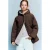 Mango Kids quilted winterjas – donkerbruin
