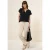 Mousseline blouse met korte mouwen