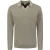 No Excess Pullover Open Polo Collar Relief Knit Clay