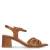 No Stress leren sandalettes blokhak cognac