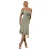 Vrouwen chiffon jurk Goddiva Midi