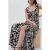 French Connection Floral Drape Strappy Maxi Drss Black/summer White