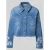 Marc Cain jeansjack met motiefprint en franjeszoom